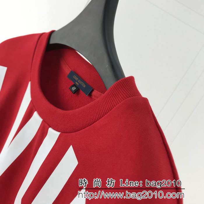 LV路易威登 18FW秋冬新款 插肩logo印花 純棉衛衣 情侶款 ydi1708